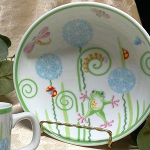 Tiffany & Co. Fiddleheads 3 pc. Child China Set Plate Bowl Cup